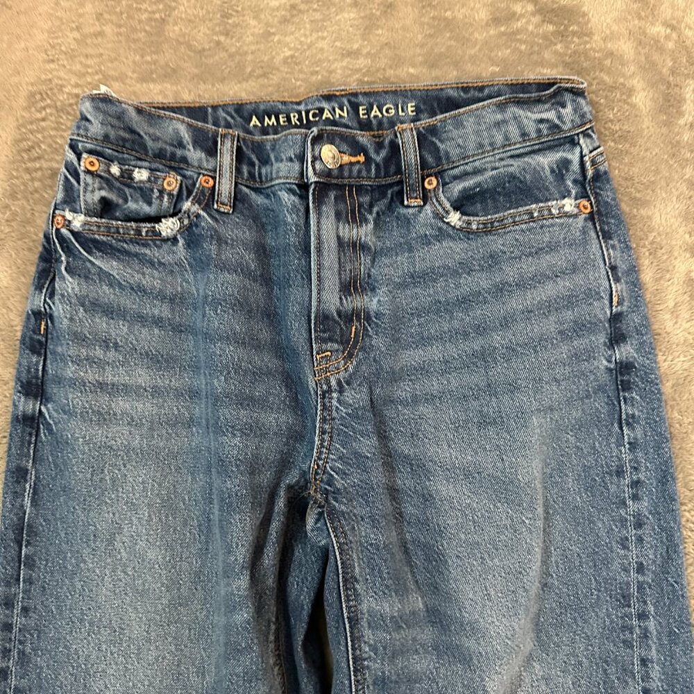 American Eagle Barrel Leg Jeans Women's size 0 Short 0S S - Picture 2 of 9
